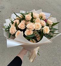 Букет Кремовые розы Латте в Козульке